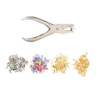 400pcs Alloy Paper Brads DIY Craft Supply with Puncher for Adults | Decorative Fastener Set, Plus One Puncher, for Art Crafting Projects
