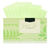 400pcs Blotting Paper for Oily Skin - Green Tea Infused Absorbing Papers for Oily Skin Care. Large, Ultra-Thin Facial Tissues to Remove Shine & Keep Makeup Fresh. Perfect for On-The-Go Use