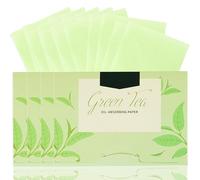 400pcs Blotting Paper for Oily Skin - Green Tea Ultra-Thin, Large Facial Tissues to Absorb Excess Oil & Reduce Shine. Keeps Makeup Fresh All Day. Portable & Perfect for On-The-Go Use