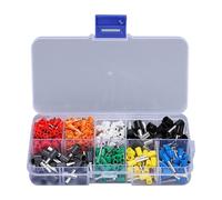 400pcs Cable End Crimps Ferrule Set Assorted Size Wire Sleeve Box Set Cable Sleeve Insulated for Home Electrical Repairs Twin End