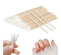 400Pcs Cotton Swabs, Pointed Cotton Buds, Cotton Buds Pointed Tip, Bamboo Cotton Buds, Wooden Handle Small Pointed Tip Head Cotton Head Applicator for Makeup, Eyebrow Waxing, Nail Art