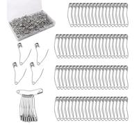 400pcs Curved Safety Pins, 1.5in/3.8cm Quilting Basting Pins Curved Quilting Bent Sewing Safety Needle for Knitting Sewing Crafting