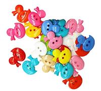 400pcs Cute Animal Fruit Heart Star Resin Buttons 2 Holes Small Sewing Decorative Buttons Beads Charms for Jewelry Scrapbooking Painting Crafts Embellishments(Duck)