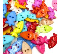 400pcs Cute Animal Fruit Heart Star Resin Buttons 2 Holes Small Sewing Decorative Buttons Beads Charms for Jewelry Scrapbooking Painting Crafts Embellishments(Carrot)