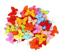 400pcs Cute Animal Fruit Heart Star Resin Buttons 2 Holes Small Sewing Decorative Buttons Beads Charms for Jewelry Scrapbooking Painting Crafts Embellishments(Butterfly)