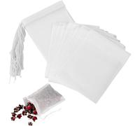 400Pcs Empty Tea Bags, Tea Filter Bags, Disposable Infusers Bag with Drawstring Spice Bags for Reusable Loose Tea Filter(2.7Inch x 3.5Inch)