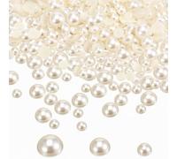 400PCS Flatback Pearls for Crafting,Flat Back Pearl 6/8/10mm