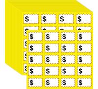 400PCS Garage Sale Stickers, Blank Self-Adhesive Pricing Sticker Yard Sale Price Stickers with Space to Write Pricing, Remove without Residue Left, for Flea Markets, Yard/Garage/Estate Sales (2” x 3”)