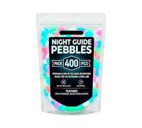 400pcs Glow in the Dark Pebbles, Colorful Fish Tank Gravel, Garden Stones Powered by Light or Solar Energy, Suitable for Fish Tanks, Pot Plants, Vase, Outdoor, Lawn Yard, Sidewalk (Multicolor)