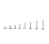 400pcs M3 Flat Head Aluminum Rivets Flat Head Solid Rivets 4-16mm Length