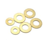 400pcs M3-M24 Brass Flat Washer Solid Gasket Shim Copper Metal Meson Pad Spacer for Screws, Bolts & Nutswashers(M6 x 10mm,2mm)