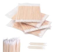 400pcs Microblading Cotton Swab with Wood Handle Small Pointed Tip Head for Eyebrow Tattoo Beauty Make-up Color Nail Seam Dedicated Dirty Picking Sticks pointed cotton buds cotton swabs cotton buds