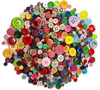 400Pcs Mixed Style Resin Buttons, Multiple Shapes, Mixed Colors Hand Sewing Craft, DIY Crafts, Kids Handmade Button Painting,Easter Eggs,DIY Handmade Decoration (0.7-4cm)
