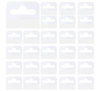 400pcs Retail Display Tags, 1.57x1.37inch Clear Plastic Hang Tabs Hole Self Adhesive Hanging for Store Pegboard Display Sale Items