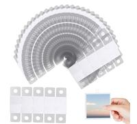 400PCS Round Hole Hanging Tabs Clear Sticky Hang Tabs PVC Self Adhesive Shelf Strips Retail Plastic Tags for Store Shop Sale Products Display Sticky Tab for Wall Hanging(2 * 3.5cm)