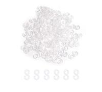 400pcs S Clips Loom Bands Clips Rubber Band Kit Plastic Connectors,Clear Loom Bands S Clips,Suitable for Craft Making DIY Bracelet Woven Connector Necklace Jewelry Accessories