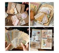 400Pcs Scrapbook Supplies kit, 6 Pack of Vintage Crafts Planner Bullet Junk Journal Supplies Scrapbook Paper, Card Making Supplies and Scrapbooking Supplies DIY Mixed Media Collage Card
