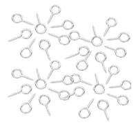 400pcs Screw Eyelets,Sliver Screw Eye Pins Hooks,Small Eyelet Screws,6 * 13mm Mini Metal Goat's Eye Screws,Eye Bolts Screws