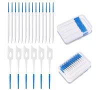 400pcs Silicone Interdental Brushes, Dual-Use Portable Silicone Tooth Floss,Dental Picks Brush Toothpick Dental Brushes Floss Picks Tooth Pick Brushes Teeth Brush Picks for Braces Oral Cleaning