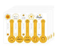 400Pcs Smile Sunflower Seal Stickers, Long Strip Cute Yellow&White Thank You Labels, Decorative Self-Adhesive Sticker Tags for Bakery Dessert Boxes, Jars, Gift Packaging, Cookie Bag