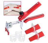 400PCS Tile Leveling System 2mm 300pcs Tile Level Wedge Spacer Plus 100pcs Resuable Wedges with A Tile Leveling Pliers