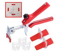 400PCS Tile Leveling System 3mm 300pcs Tiling Level Wedge Spacer Plus 100pcs Resuable Wedges with A Tile Leveling Plier (1/8 Inch Tile Spacers)