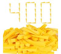 400pcs Tile Leveling System Wedges, Reusable, 1/32, 1/16,1/12, 1/8 Inch Spacer Compatible,Wall Tile Installation Kit (400pcs(Yellow))
