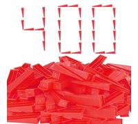 400pcs Tile Leveling System Wedges, Reusable, 1/32, 1/16,1/12, 1/8 Inch Spacer Compatible,Wall Tile Installation Kit (400pcs(Red))