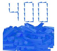 400pcs Tile Leveling System Wedges, Reusable, 1/32, 1/16,1/12, 1/8 Inch Spacer Compatible,Wall Tile Installation Kit (400pcs(Blue))