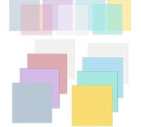 400pcs Transparent Sticky Notes, 8 Pads Clear Sticky Notes and Page Flags Set, Colored Self Adhesive See Through for School Office