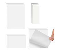 400Pcs Transparent Sticky Notes, Clear Self-Stick Post It Notes, Adhesive Removable See Through Clear Sticky Note, Reusable Tabs for Annotating, Study, Revision, Easy to Write, No Residue (4 Sizes)