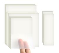 400Pcs Transparent Sticky Notes Self-Stick Note Pads,Adhesive Removable See Through Sticky Notes、4 Sizes Self Adhesive Clear Waterproof Notes,Annotated Labels for School Learning Office Supplies