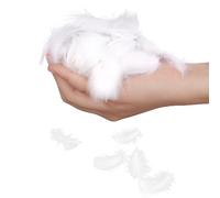 400PCS White Feathers for Crafting, Feather of Natural Goose, Fluffy White Feathers, 4-8cm Craft Feathers for Crafting, for Gift Box Fillers Wedding Party Decoration and Make a Dream Catcher