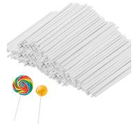 400Pcs White Lollipop Sticks 6 Inch Cake Pop Sticks (15cm*4mm)