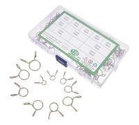 400pcs Zinc Spring Hose Clips Set 5-14mm Round Pipe Clamp Kit