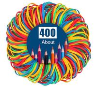 400strip Elastic Rubber Bands,Elastic bands office,Rubber Bands Assorted Sizes,Sturdy Thick & Stretchable Colored Bands,Natural Elastic Bands for School Home Office Supplies Industrial Crafts