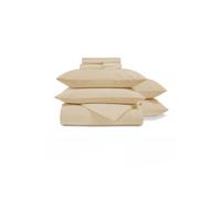 400TC Luxury Cotton Sateen Plain Dye Bedding Gift Set Bundle Christy Gold King