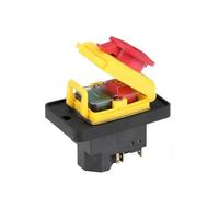 400V 7 Pins Electromagnetic Switch Starter On Off 15A with Cover Waterproof Momentary Reset Push Button YCZ4-A