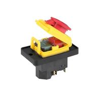 400V 7 Pins Electromagnetic Switch Starter On Off 15A with Protection Cover Waterproof Momentary Reset Push Button YCZ4-A
