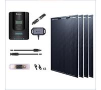 400W 12V/24V Solar Premium Kit | 400W Solar Panels, 40A Charger Controller - 4×100W Flexible Panels
