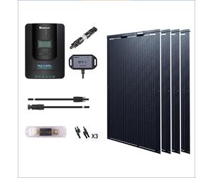 400W 12V/24V Solar Premium Kit | 400W Solar Panels, 40A Charger Controller - 4×100W Flexible Panels