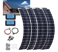 400W 800W Solar Panel, with 40A Controller + USB Output, Semi-Flexible 30 °, Conversion Rate: 19.6-23%, for RV, Boats, Trailer, Camper, Marine(1060 * 277 * 5mm),800W