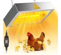 400W Chicken Coop Heating Lamp, Chicken Heat Lamp, Adjustable Temperature and Height, No Assembly Heater for Chickens, Pets, Livestock, 1 Pack