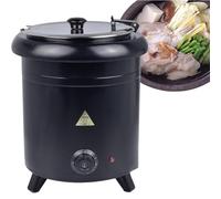 400W Commercial Restaurant Soup Heater, Buffet Soup Pot, with A 10 Liter Stainless Steel Inner Pot, Temperature Controlled At 30-80 ° C, Food Warmer Machine, for Buffet, Catering