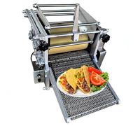 400W Commercial Tortilla Maker, 30-60pcs/min Automatic Corn & Flour Tortilla Press Making Machine, 30-60pcs/min Chapati Roti Pita Pancake Crepe Dough Press Machine for Restaurants