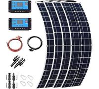 400W Flexible Solar Panel Kit, High-Efficiency ETFE Monocrystalline, Lightweight Waterproof for RV, Boat, Van, Camper, Off-Grid 12V/24V System