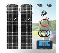 400W Flexible Solar Panel Kit - Portable Monocrystalline PV Module for RVs, Boats, Cars & Motorcycles - Ideal Outdoor Power Supply Solution - 2 x 400W Marine Automotive