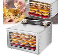 400W Freeze Dryer Machine for Fruits, Vegetables, Meat & Seafood - 6/8/12 Layers, 0-12H Timer, 35-90℃ Temp Control, 6-Inch 360° Fan Blade for Efficient Drying