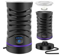 400W Hot & Cold Milk Foamer Electric, 600ml Automatic Milk Steamer, Durable Stainless Steel Hot Chocolate Maker Machine Silent Operation, for Latte Cappuccinos Macchiato Chocolate