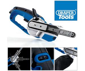 400W Mini Belt Sander 13mm Power Belt Finger File Variable Speed Draper 56490
